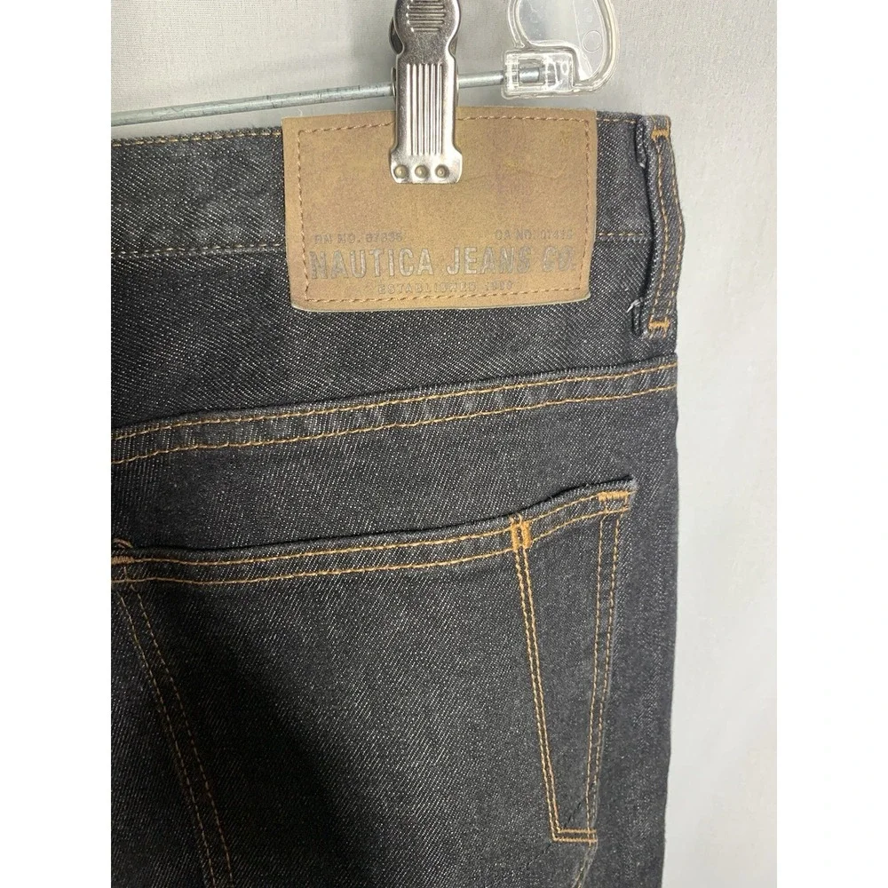 Mens 36x34 Nautica Baggy Loose Jeans Y2K Skater Grunge‎ Dark Wash Jeans